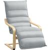 HOMCOM Poltrona da salotto in velluto con poggiapiedi regolabile, 67x93x105 cm, grigio | Aosom Italy