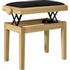 HOMCOM Panca per pianoforte regolabile 45-56 cm con seduta in velluto, legno | Aosom Italy