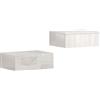 HOMCOM Set da 2 Comodini con cassetto per camera da letto, design da parete e pannello truciolare, 40x30x14 cm, Bianco | Aosom Italy