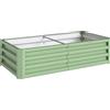 Outsunny Orto rettangolare da giardino in acciaio ondulato, 120x60x30,5 cm, Verde | Aosom Italy