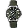 Bauhaus Aviation - Orologio da uomo con cinturino in pelle o cinturino in titanio, cassa in titanio automatica 10 ATM, riserva di carica 24 ore, vetro zaffiro, data 2860