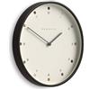 Newgate® Mr Clarke Orologio a parete | Grande orologio in compensato ispirato agli scandi | 40cm | Custodia in legno scuro con quadrante a punti firmato | Design minimalista moderno per cucina