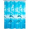 Wenko 19125100 Tenda Doccia Dolphin, Pellicola Materiale Sintetico, Materiale Plastico, 180 x 200 cm, Multicolore