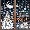 Anpumoony Vetrofanie Natalizie per Finestre, Adesivi Finestre con Fiocchi di Neve, Removibili Decorazioni per Casa，Decorazioni Natalizie, Addobbi Natalizi per la Casa