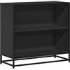 vidaXL Libreria Nera 80,5x35x76 cm in Legno Multistrato