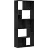 vidaXL Libreria Rovere Nero 67x24x161 cm in Legno Multistrato
