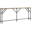vidaXL Tavolo Consolle Rovere Sonoma 180x23x75 cm in Legno Multistrato