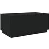 vidaXL Tavolino da Soggiorno con Luci LED Nero 90x50x40 cm