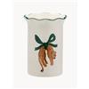 Anna + Nina Vaso dipinto a mano Leopard, alt. 21 cm -