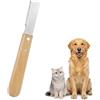 OFFCUP Spazzola per Cani, Pettine Cane E Gatti, Cardatore Sottopelo, Sottopelo Pettine, Manico in Legno Antiscivolo per Togli Peli Morto & I Nodi