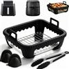 YIYSTRIEY Set di 6 accessori quadrati in vetro per friggitrice ad aria calda per Philips NA230/Ninja AF180EUCP/Tefal EY8018/Cosori, compatibile con altri rivestimenti protettivi per friggitrice ad aria calda