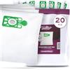 Vellto 20x Vellto Sacchetto per Aspirapolvere Compatibili con Numatic 604015 NVM-1CH Henry George Harry James Junior Hetty Basil Charles HVC HVR 160 200 RSV200 HRP200 HET180 Sacchetti di Ricambio Sacca