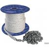Motomarine Cima con Catena Zincata DIN766 per Salpa Ancora - Bobine da 40/50 m - Ø14 50m / Ø8 7,5m