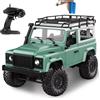 CONUSEA Auto RC Jeep Defender 4x4 1:12 Crawler Radiocomandata 2.4GHz Luci LED 3 Colori
