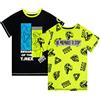 Jurassic World Ragazzi Dinosauro Confezione da 2 Magliette a Maniche Corte per Bambini