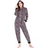 CityComfort Pigiama Intero Donna - Pigiamone Intero in Pile S-XL Caldo e Morbido (Rosa Leopardo, M)
