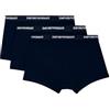 Emporio Armani Man's Core Logoband - Boxer da Uomo, Confezione da 3, Blu, S, Armani Blue/Armani Blu/Armani Blue, S