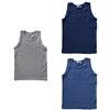 Enrico Coveri 3 Canotte Bimbo/Ragazzo Spalla Larga Cotone bielastico Art. ET4002 (Blu/Jeans/Grigio, 13/14 Anni)