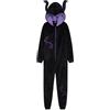 Disney Pigiama Intero Pile Bambina - Pigiama Stitch Angel Minnie Malefica 2-15 Anni - Gadget Stitch Idea Regalo Bambine (Nero Malefica, 9-10 Anni)