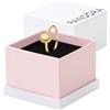 PANDORA Anello da donna ovale oro 163800C01, 52/16,6, Argento sterling, Zirconia cubica