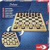 Noris Spiele 606104577 - Set di Scacchi e Dama Deluxe, in Legno [Lingua Tedesca]