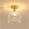 DELIPOP Plafoniere da Soffitto in Cristallo, E14 Oro Lampada da Soffitto
