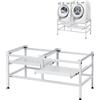 VEVOR Supporto Base per Lavatrice Piedistallo per Lavatrice Asciugatrice 1230 x 635 x 625 mm Capacità Carico max. 267 kg, Base Piedistallo per Lavatrice Asciugatrice con Vassoio Doppio Sollevamento