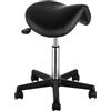 VEVOR Sgabello a Sella Altezza Regolabile 510-710mm Senza Schiena Capacità Carico Max. 181kg per Ufficio Salone Studio Parruccheria, Sedia a Rotella da Lavoro Girevole 540 x 540 x 510 mm per Ufficio