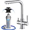 Euroacque Kit Microfiltrazione River Argento EuroAcque Con Rubinetto 3 Vie - KARGENT3N