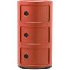 Kartell Componibili, Mobile Contenitore 3 Elementi, Arancio