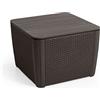 Keter Luzon Plus Flat Wicker Tavolino Contenitore da Giardino, Grafite
