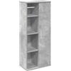 vidaXL Mobile da Bagno con Portarotolo Grigio Cemento 39x22x90 cm