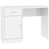 vidaXL Scrivania Cassetto Bianco Lucido 100x40x73cm Legno Multistrato