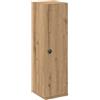 vidaXL Armadietto da bagno con portarotolo in rovere Artisan, 20,5 x 22 x 72 cm, mobile bagno, mobiletto da bagno, mobile da bagno