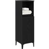 vidaXL Mobile da Bagno Rovere Nero 30 x 30 x 100 cm