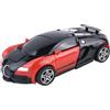 Generisch Auto trasformabile - Action figure educativa interattiva in ABS | Auto giocattolo in ABS trasformabile con propulsione inerzia e trasformazione di collisione, action figure robot