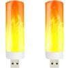 syayw Light Flame Light - Lampadina Fiamma | Fiamme Pear USB | Bottiglia di Vetro Luce Notturna USB | Effetto Fuoco Naturale Della Lampadina Della Fiamma | Illuminazione A Fiamma A LED Per La Festa Della