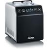 GRAEF. Graef Macchina per gelato IM700EU in acciaio inox, con controllo crema, timer, display touch, funzione yogurt, contenitore estraibile per gelato in acciaio inox con apertura di ricarica, facile da
