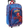 PERLETTI Zaino Trolley Spiderman per Bambino Rosso e Blu - Trolley Bimbo Scuola Materna e Asilo Uomo Ragno - Zainetto con Ruote Bimbi Marvel Spider Man con Pratica Tasca Frontale
