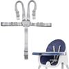 lomdung Cintura di Sicurezza per il Seggiolone, Cinghie per Seggiolone a 5 Punti Regolabile, Cinture Passeggino Universali, Seggioloni Cintura Imbracatura di Sicurezza - 2,5cm di Larghezza (Grigio)