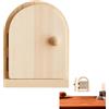 Generico Piastra di copertura per presa per porta delle fate, graziosi copriprese con porta - Cornice decorativa per prese domestiche 16 x 12,5 cm, copertura anti-shock elettrico, copertura per prese autoadesi