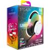 STEALTH Panther, cuffie da gioco con LED RGB, bianche, compatibili con PS4/PS5, XBOX, Switch, PC con microfono flessibile, jack da 3,5 mm, cavo da 1,5 m, leggere, comode e resistenti