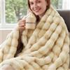 ORINOVA Coperta 130x150 cm Tie-dye Giallo Pile Singolo Calda Invernale Divano Plaid Blanket Letto Matrimoniale Caldo e Morbido