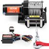 VEVOR Verricello Elettrico, capacità di Tiro della Linea 1361 kg Verricello ATV/UTV 12 V CC Φ0,5 x 1188,7 cm 7 Fili Cavo in Acciaio Rullo Passacavo Telecomando Cablato, per Traino UTV ATV Fuoristrada
