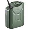 VEVOR Contenitore per Carburante in Metallo 20 L con Beccuccio e Maniglia, Serbatoio per Carburante a Prova di Perdite e Resistente alla Corrosione, per la Maggior Parte di Auto, Moto, Verde