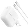 Belkin BoostCharge Caricatore USB C GaN 100W, Carica Batterie Cellulare per iPhone 17, Samsung Galaxy S26, Pixel 10, AirPods, Tablet, MacBook, Cavo USB-C da 1,5 m Incluso, Gadget da Viaggio - Bianco
