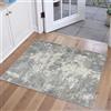 PureCozy Tappeto Salotto Moderno Astratto Tappeti Antiscivolo Lavabile, 60x90 cm Zerbino Ingresso Tappeto Piccolo Pelo Corto per Camera Da Letto,Ingresso Cucina Interno,Blu&Grigio
