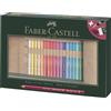 FABER-CASTELL - Matite Polychromos con astuccio, 34 pezzi | Con 30 matite colorate per artisti, 3 matite Castell 9000 e gomma da portare con sé, 34 pezzi