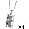 Collana Con Abaco (confezione Da 2-6) Con Telaio Mobile Per Contare Le Perline,
