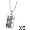 Collana Con Abaco (confezione Da 2-6) Con Telaio Mobile Per Contare Le Perline,
